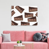 Melkchocoladetaart. Canvas Afdruk (Insitu (Woonkamer))