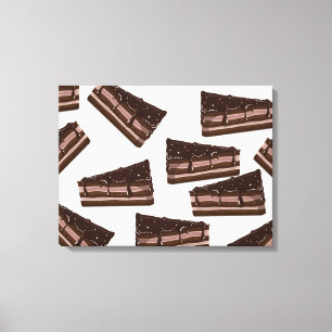 Melkchocoladetaart. Canvas Afdruk