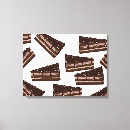 Melkchocoladetaart. Canvas Afdruk (Voorkant)