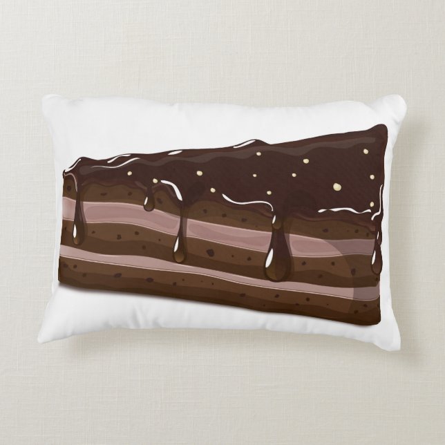 Melkchocoladetaart. Decoratief Kussen (Achterkant)