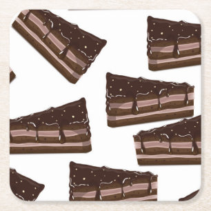 Melkchocoladetaart. Kartonnen Onderzetters