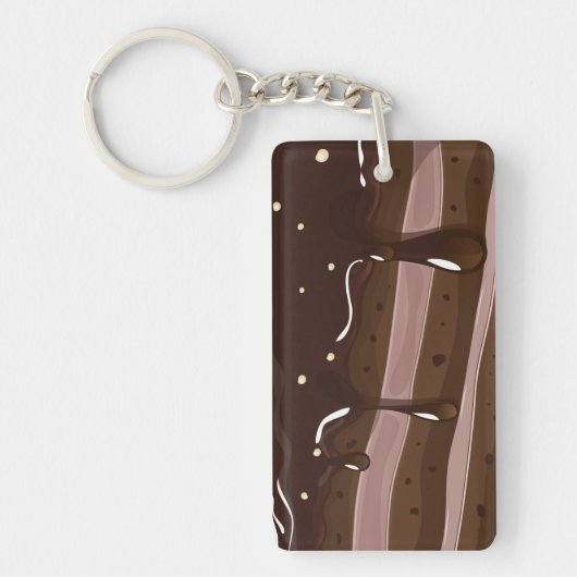 Melkchocoladetaart. Sleutelhanger (Voorkant)
