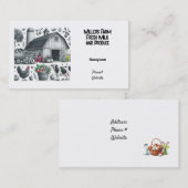 Melkeieren en produceren Boerderij Visitekaartje (Voorkant / Achterkant)