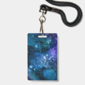 Melkers van de Sterrenhemel Blauwe Lucht Witte Von Badge (Voorzijde met lanyard)