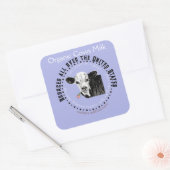 melketiket voor biologische koeien vierkante sticker (Envelop)