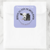 melketiket voor biologische koeien vierkante sticker (Tas)