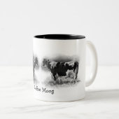 MELKEUW, PENCIL: REALISME: koffie " mog " Tweekleurige Koffiemok (Voorkant rechts)