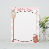 Melkfles en kerstkoekrecept briefpapier (Staand voorkant)