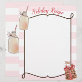 Melkfles en kerstkoekrecept briefpapier (Voorkant / Achterkant)