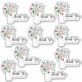 melkfles vaas bruiloft dank u set sticker (Voorkant)