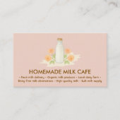 Melkfles Waterverf Bloemroze blos Visitekaartje (Voorkant)