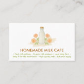 Melkfles Waterverf Floral Visitekaartje (Voorkant)