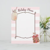 Melkflesje en kerstkoekjes met briefhoofd (Staand voorkant)