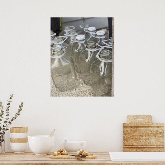 Melkflessen Poster (Keuken)