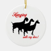 Melkgeiten Keramisch Ornament (Voorkant)