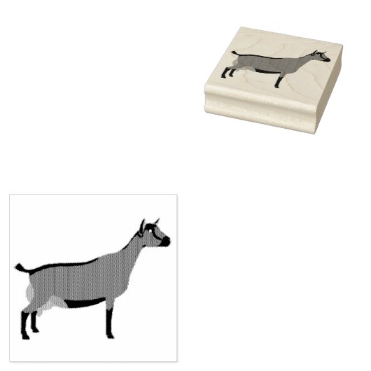 melkgeitenbok rubberstempel (Gestempeld)