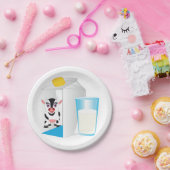 Melkglas Papieren Bordje (Feest)