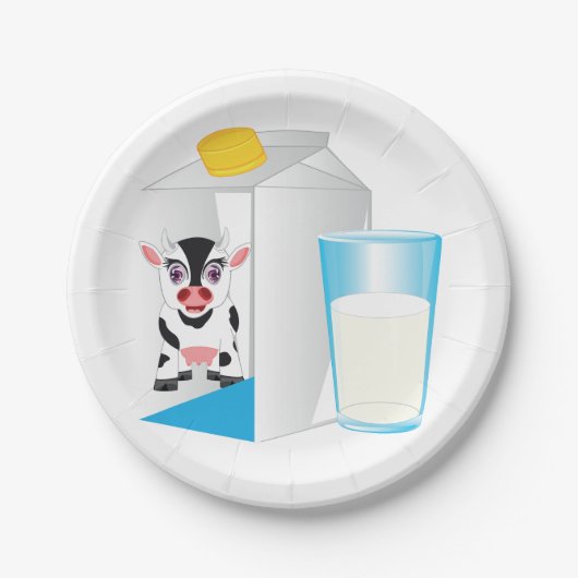 Melkglas Papieren Bordje (Voorkant)