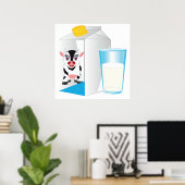 Melkglas Poster (Thuiskantoor)