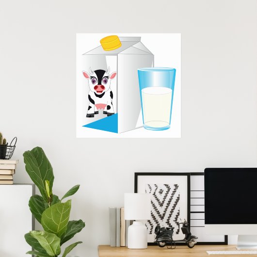 Melkglas Poster (Thuiskantoor)