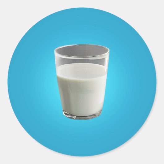 Melkglas Ronde Sticker (Voorkant)