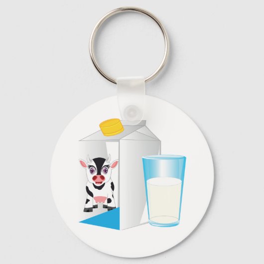 Melkglas Sleutelhanger (Voorkant)