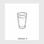 Melkglas Sticker (Vel)