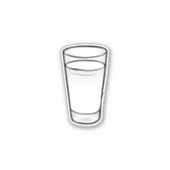 Melkglas Sticker (Voorkant)