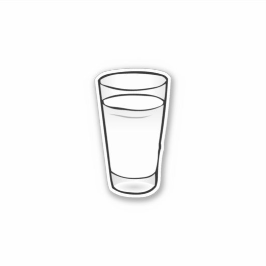 Melkglas Sticker (Voorkant)