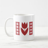  melkglas Tulip en Play Gingham (Rood) Koffiemok (Links)