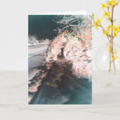 Melkgloed Oranje Wenskaart Kaart (Gele Bloem)