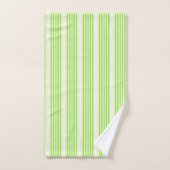 Melkgroen en beige vijf strepen patroon bad handdoek (Handdoek)