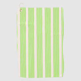 Melkgroen en beige vijf strepen patroon golfhanddoek