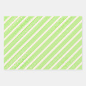 Melkgroen en beige vijf strepen patroon inpakpapier vel (Voorkant 2)