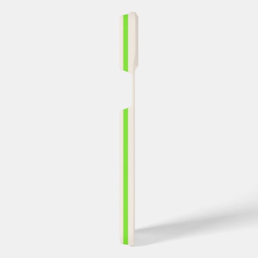 Melkgroen en beige vijf strepen patroon iPhone hoesje (Rechterkant)