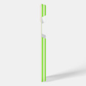 Melkgroen en beige vijf strepen patroon iPhone hoesje (Linkerkant)