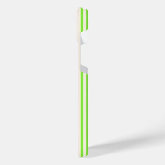 Melkgroen en beige vijf strepen patroon iPhone hoesje (Linkerkant)