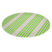 Melkgroen en beige vijf strepen patroon snijplank (Hoek)