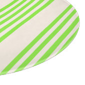 Melkgroen en beige vijf strepen patroon snijplank (Hoek)