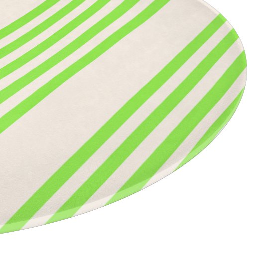 Melkgroen en beige vijf strepen patroon snijplank (Hoek)