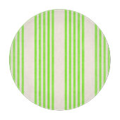 Melkgroen en beige vijf strepen patroon snijplank (Voorkant)