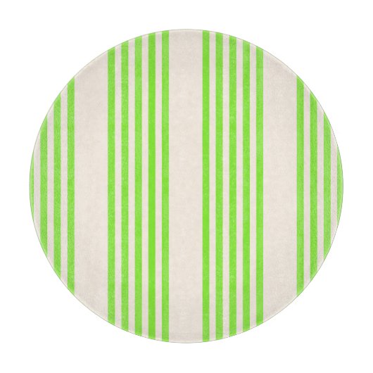 Melkgroen en beige vijf strepen patroon snijplank (Voorkant)
