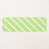 Melkgroen en beige vijf strepen patroon yogamat (Achterkant (horizontaal))