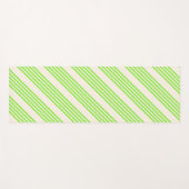 Melkgroen en beige vijf strepen patroon yogamat (Voorkant (horizontaal))