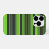 Melkgroen en houtskool met vijf strepen iPhone hoesje (Achterkant horizontaal)