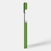 Melkgroen en houtskool met vijf strepen iPhone hoesje (Linkerkant)