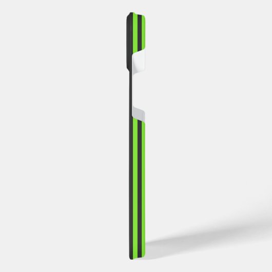 Melkgroen en houtskool met vijf strepen iPhone hoesje (Linkerkant)
