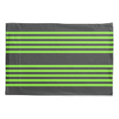 Melkgroen en houtskool met vijf strepen kussensloop (Achterkant)