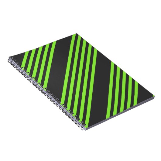 Melkgroen en houtskool met vijf strepen notitieboek (Rechterzijde)