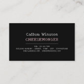 Melkhoudende Koe, Cheesemonger Visitekaartje (Achterkant)